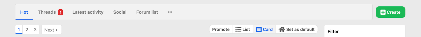 Preview of the unread indicators shown next to each feed when they have unread content