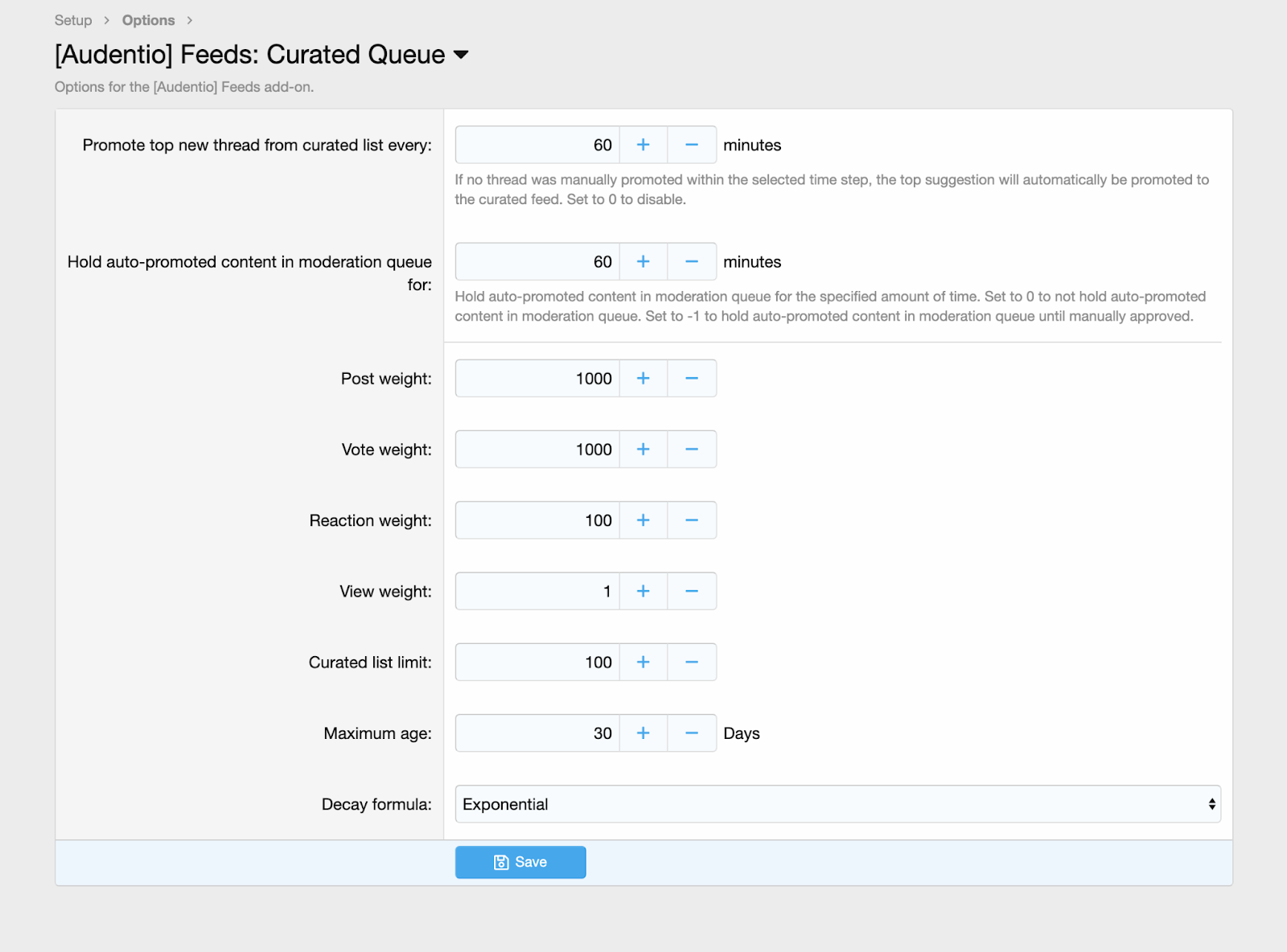 Preview of the Thread Feed List