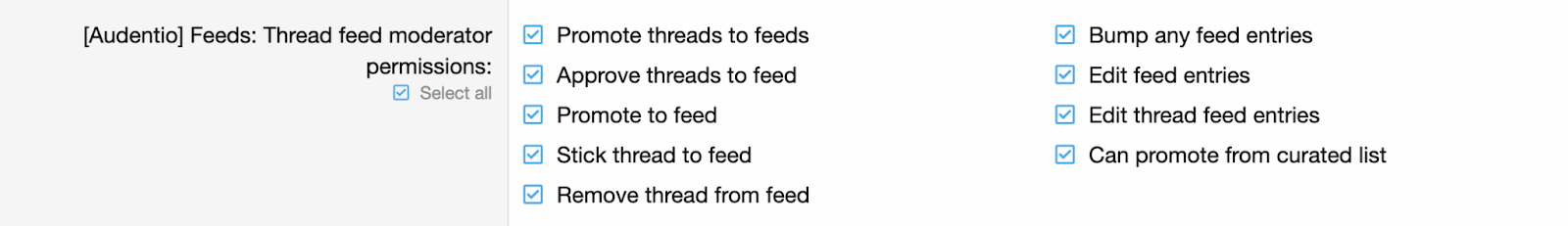 Preview of the thread feed permissions