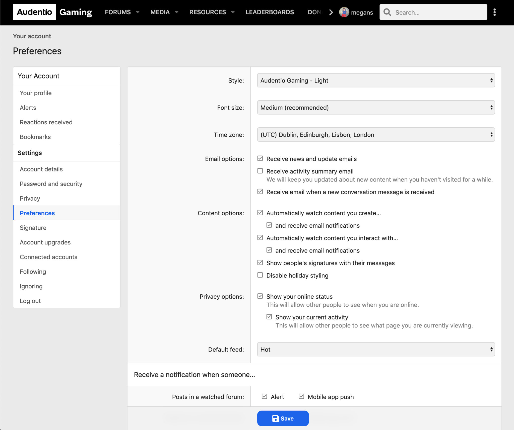 Preview of the editing the receieve news and update email option within Mainchimp Integration