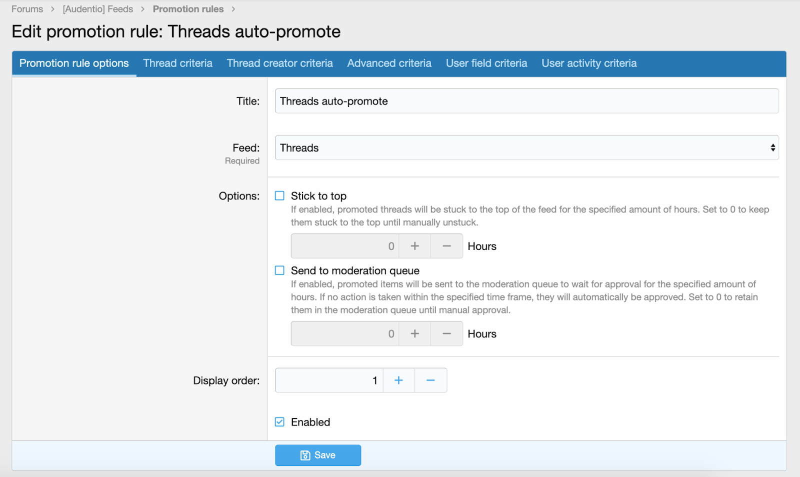 Preview of setting up a promotion rule